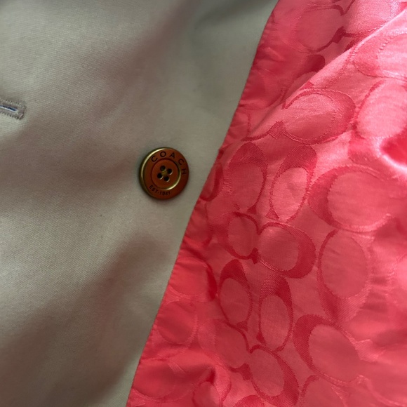 Authentic Coach 100 percent cotton beige trench coat - Picture 3 of 11